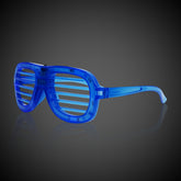 LED Blue Slotted Glasses
